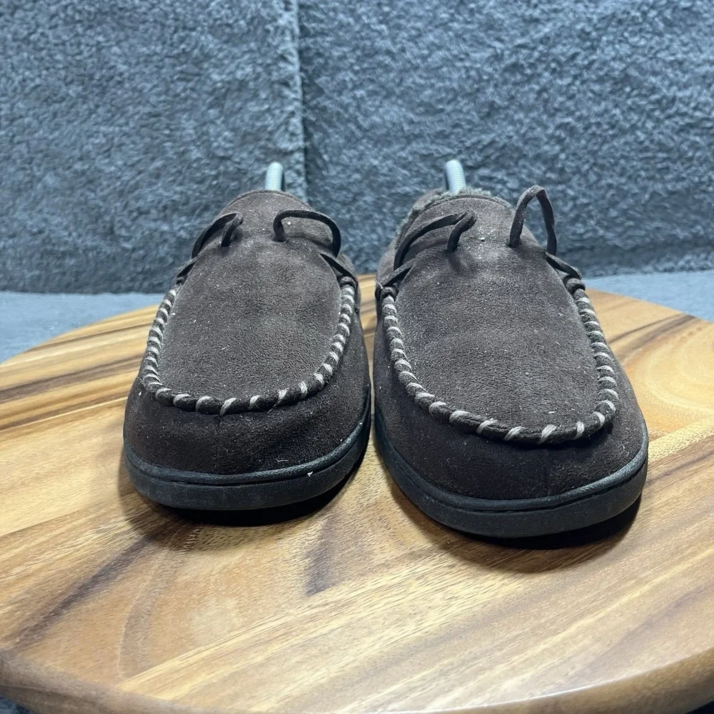 DOCKERS‎ Men's 9-10 lace Up Flat Slippers Shoes Brown Sandals Cotton